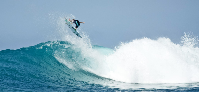 No, this isn't John John Florence doing a backside air – well spotted! But, it is an excuse to run Chippa Wilson doing a backside air. You'll have to buy the movie to see John's deal.