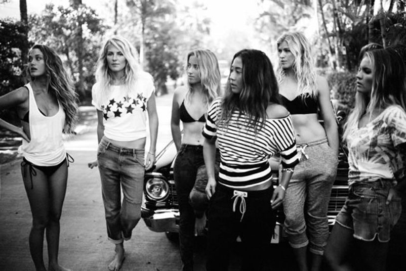 Heart breakers is on point. L-R: Mon Eleogram, Steph Gilmore, LeeAnn Curren, Kelia Moniz, Rosy Hodge and Bruna Schmitz.