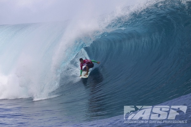 Michel Bourez took down Dan Ross with two 8-point-something rides. Local knowledge, huh? Photo: ASP/Kirstin