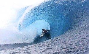 Flores is a Pipe Master and a man who has scored a perfect 20-point heat score at Teahupoo. The suspension is even more heavy-handed when he misses his strongest event of the season. Photo: ASP